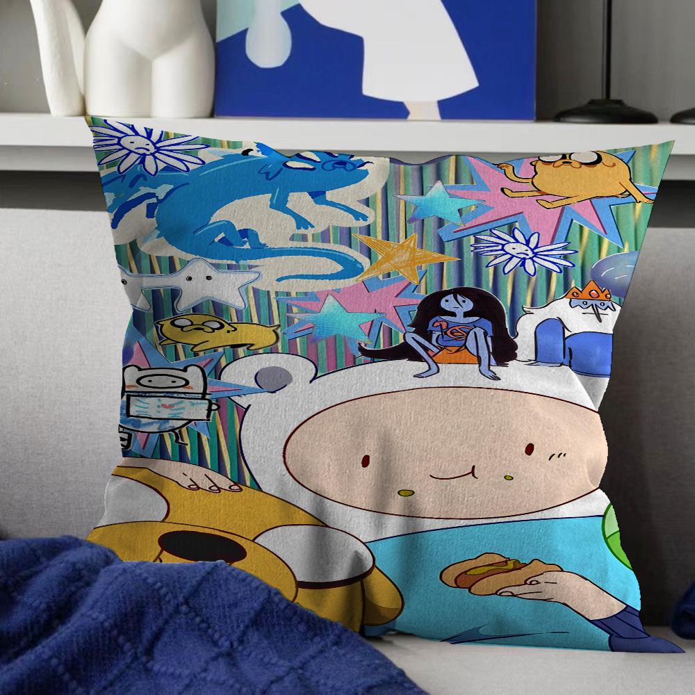 Adventure Time Con Finn Jake Copricuscini Cartone Animato Divano Decorativo Casa Stampa Double-sided Corto Peluche Carino Copricuscino