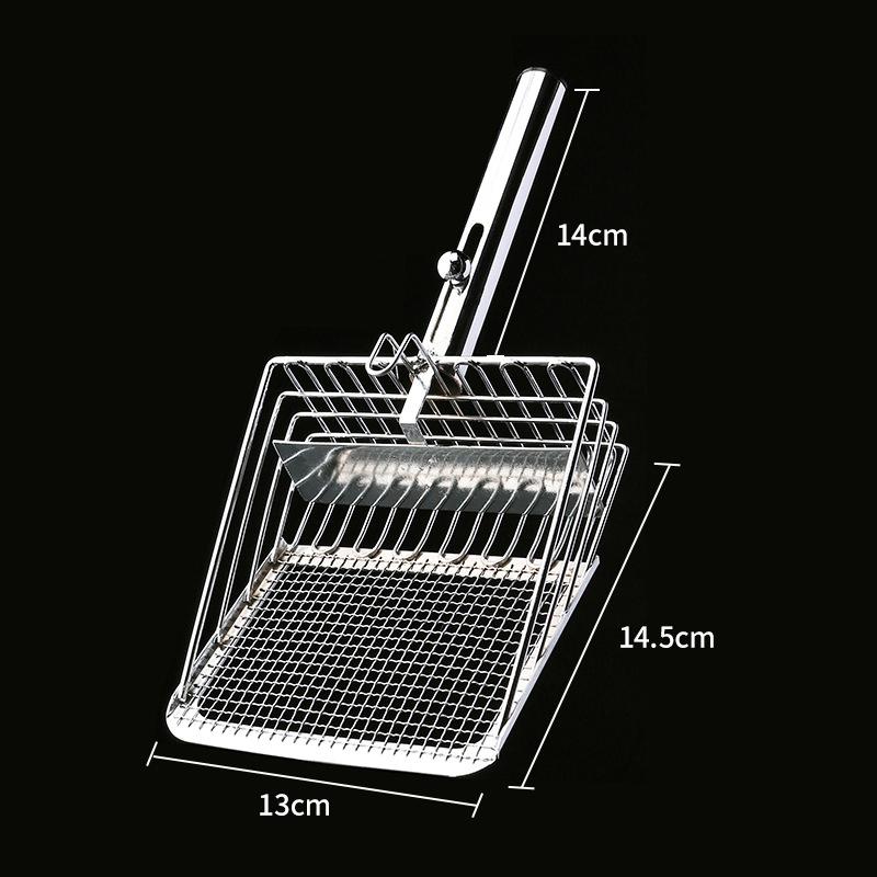 

Лопата для кошачьего туалета из нержавеющей стали с деревянной ручкой, легко ржавеет, моется, совок для кошачьего туалета, инструмент для чистки кошачьего туалета as the picture