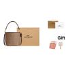 Coach City Bucket 17 Monogram Metal Logo Signature Coated Canvas Tote Shoulder Bag Small Women bags Brown CT800-IMXHE