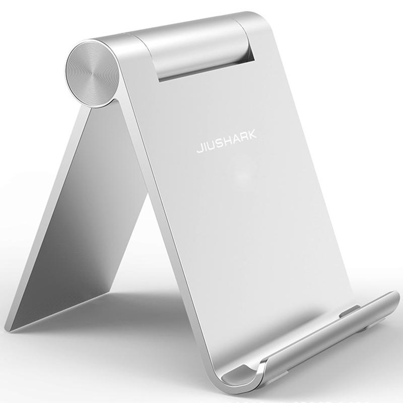 

JIUSHARK JSC-3 Cell Phone Stand Holder Aluminum Alloy Tablet Desktop Display Holder Organizer Silver
