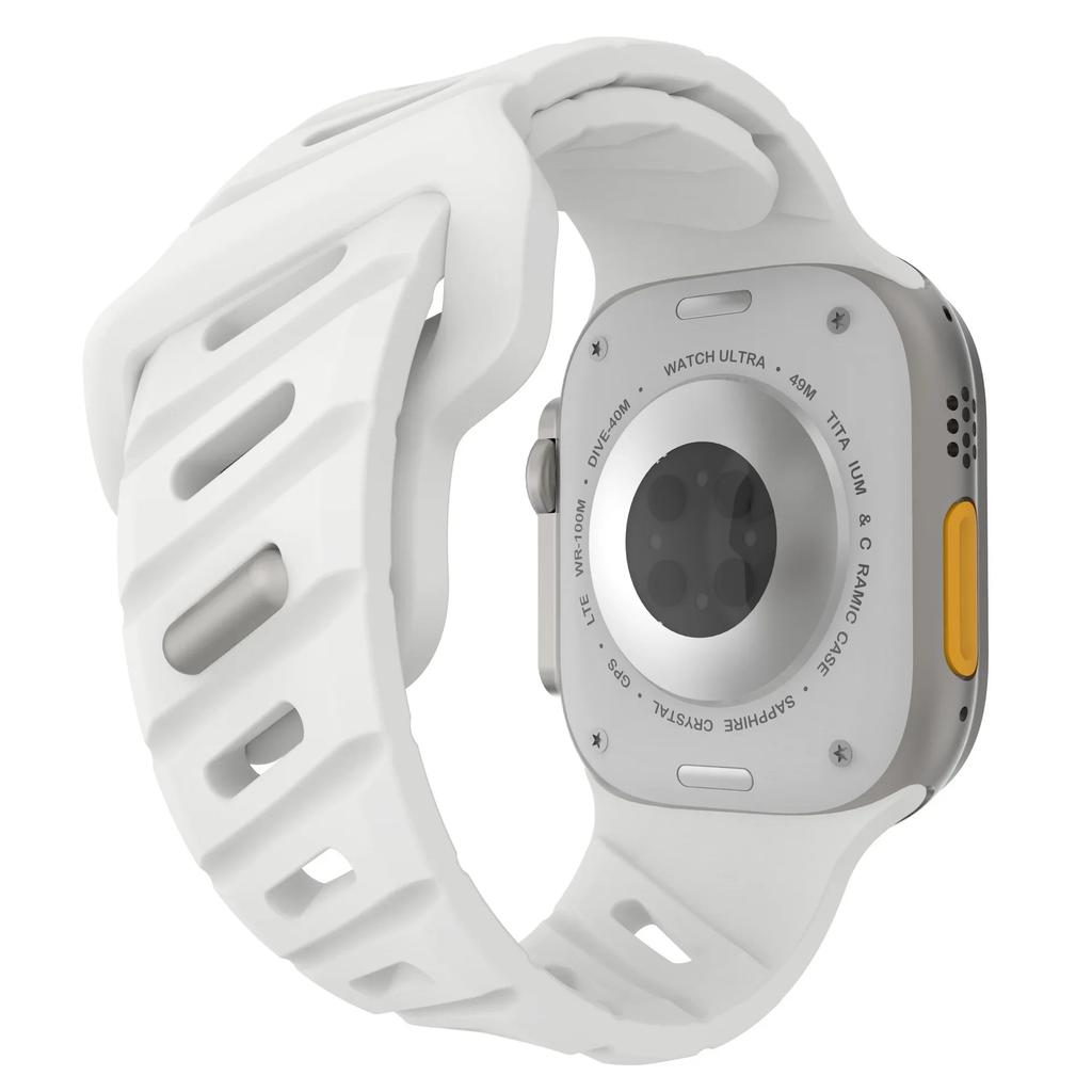 Silicone Bands For Apple Watch strap Ultra 2 49mm 45mm 44mm 40mm 41mm Sport Bracelet iwatch Series 10 46mm 9 8 7 6 5 4 3 SE