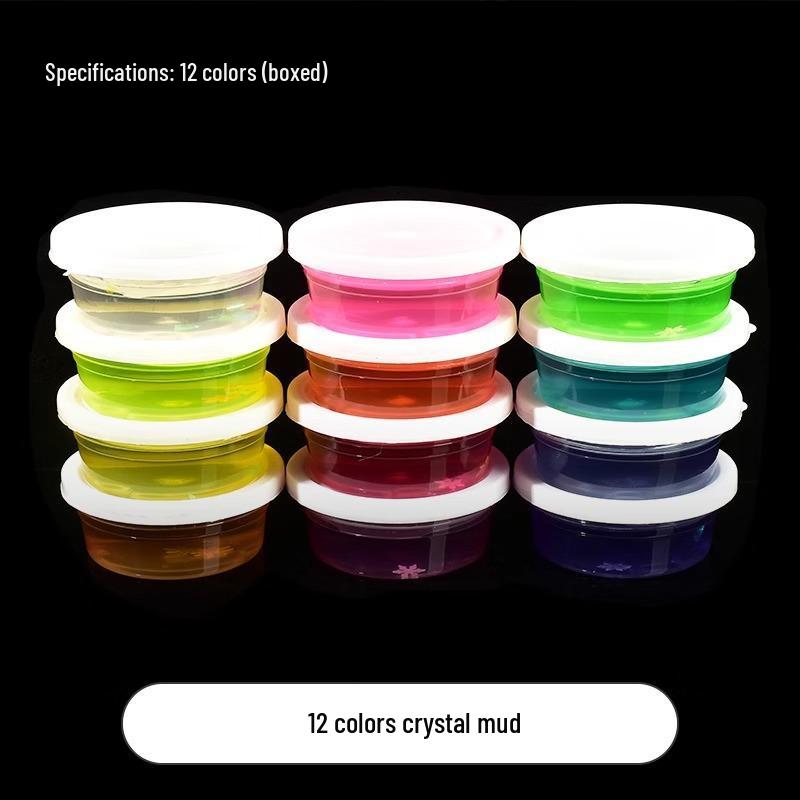 Set Jucării Adeziv Siliconic Epoxidic Super Moale cu Pudră Anti-Adezivă și Fulgi de Cocos Mochi DIY