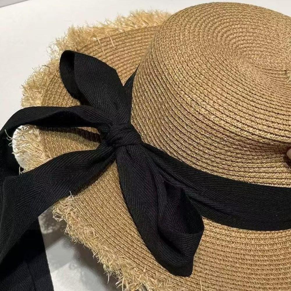 Wide Brim Fisherman Hat Breathable Beach Hat Casual Panama Hat Spring and Summer