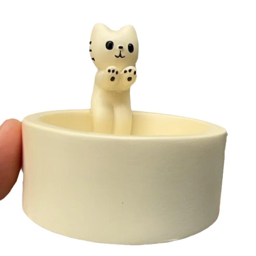 Cartoon Kitten Candlestick Decoration Home Ornament