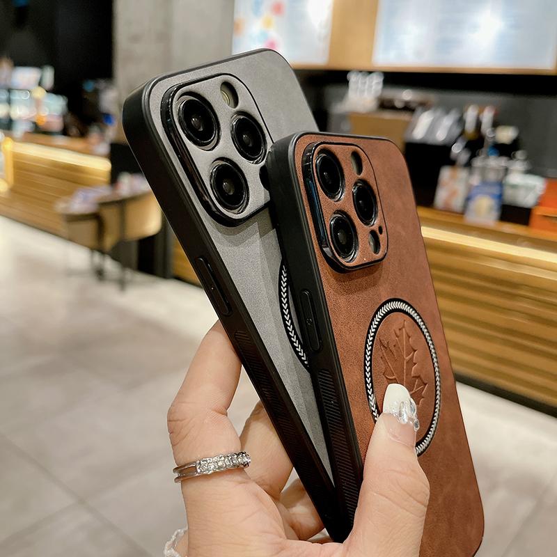 Vzorované pouzdro z PU kůže pro iphone 16 15 14 13 12 11 16 Pro Max X XR Xs Max 15 Pro Pro bezdrátové nabíjení Magsafe Kryt na telefon