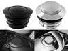 LEXOR Motorcycle Tank Cap, Fuel Tank Cover, Gas Cap, For Harley Dyna, Softail, Sportster XL883, XL1200 [Silver]