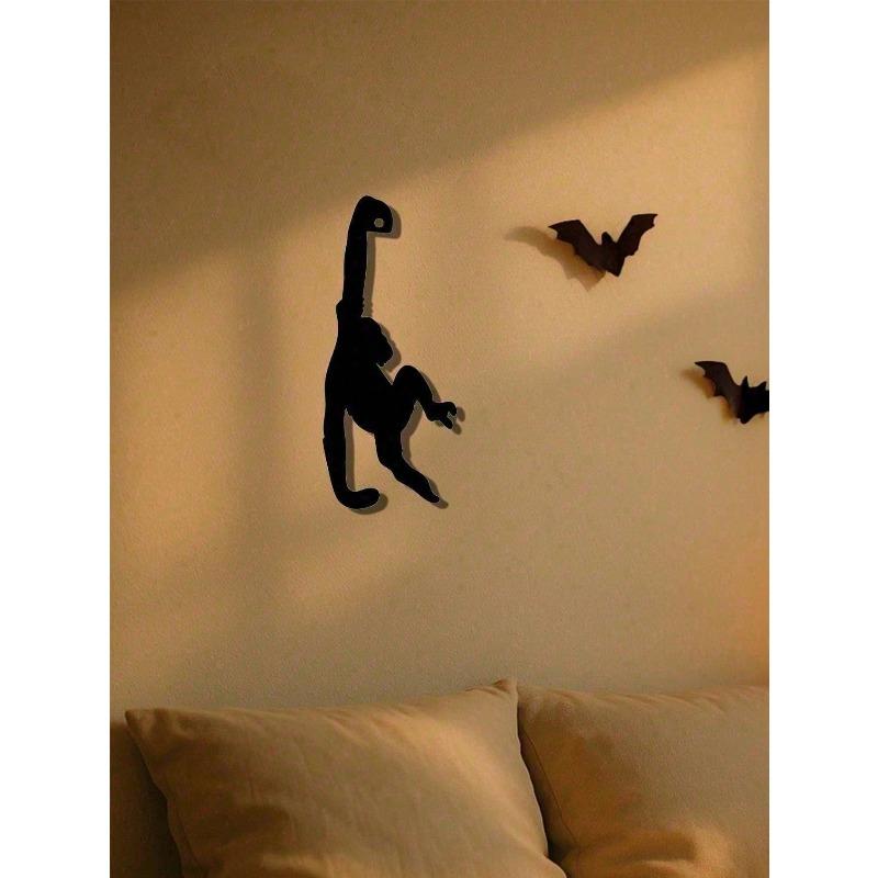 Adhesive Animal Wall Hooks Cute Monkey Cat Design Removable Waterproof Home Organization