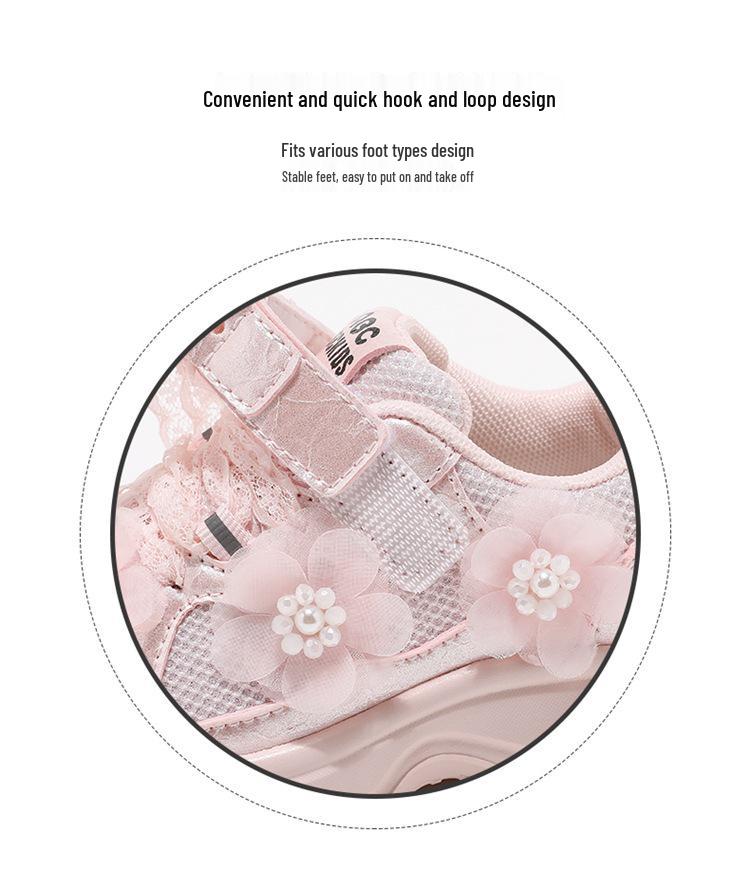 ABCkids7336 Girls' Lace-Up Soft Sole Sneakers - Spring/Autumn 2025