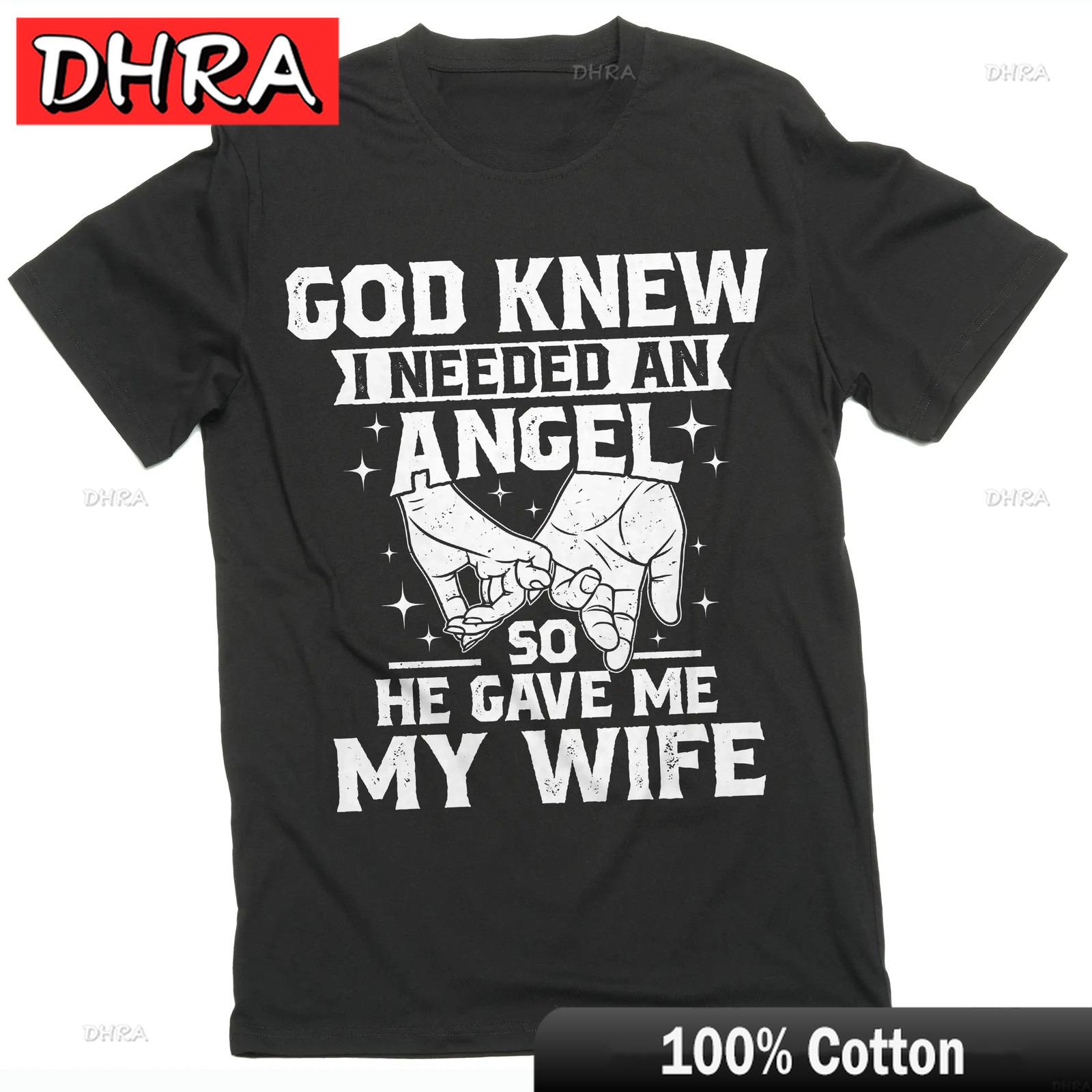 Unisexs Husband Tshirt Angel Wife Tee Husband Wife Shirts Family Cute Tee Trendy Punk Creative TShirts Tops for Unisex TShirt 4XL