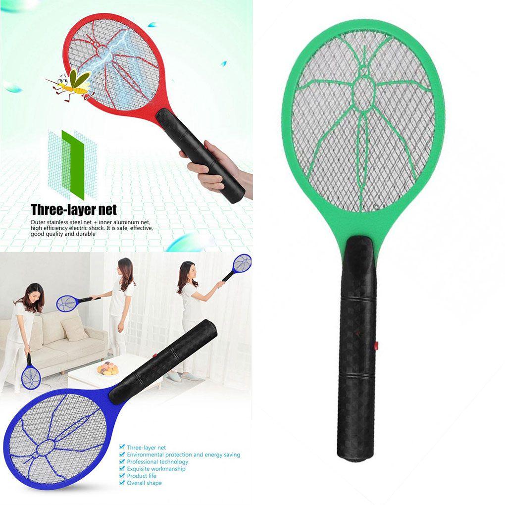 Mosquito Electric Fly Swatter Battery Power Bug Zapper Racket Insects Killer