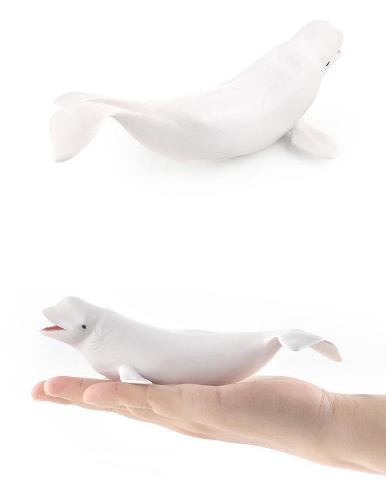 [Nekogamiyama] Beluga Whale, White Whale, Marine Life Figurine, Model, Miniature, Ornament, Interior Decor, Collectible Model