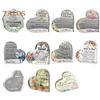 Clear Acrylic Heart Ornament Heart Shaped Acrylic Block Freestanding Transparent Desktop Heart Decoration Keepsake Gift for Mom Sisters Loved Ones