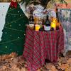 Retro Plaid Christmas & New Year Tablecloth - Internet Celebrity Photo Prop & Decoration