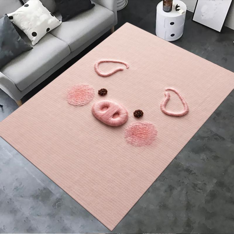2025 New Cute pink pig Carpet Rug for Living Room Bedroom Home Sofa Decoration,Kids play Non-slip Floor Mat