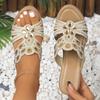 Fashion Fashion Rhinestone Chunky Platform Sandals Women Hollow Out Wedge Heel Sandals Woman Summer Thick Bottom Non Slip Beach Slippers