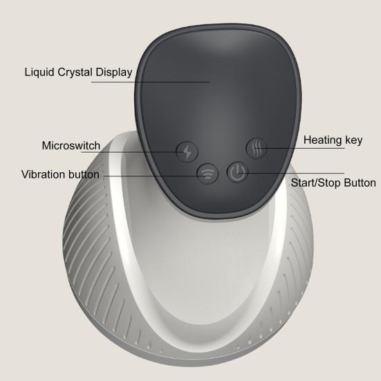 Elektrische Meridianbürste 9/12 Stufen Einstellbar Schmerzlinderung Beine Arm Bauch Körpermassagegerät mit Rotlicht Wärme Vibration Lymphdrainage Massagegerät