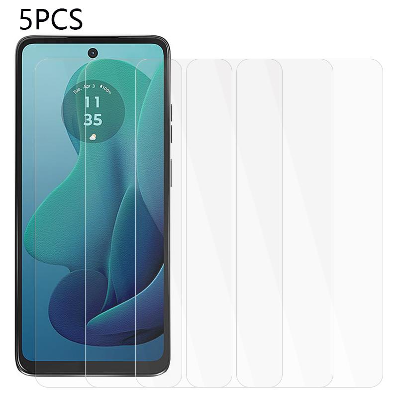 5PCS For Motorola Moto G 5G (2024) Screen Protector 2.5D 0.3mm Ultra Clear Tempered Glass Film