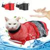 Cat Bathing Bag, Breathable Mesh Cat Shower Bag Anti Scratch Adjustable Cat Grooming Bag For Nail Trimming, Bathing Polyester So
