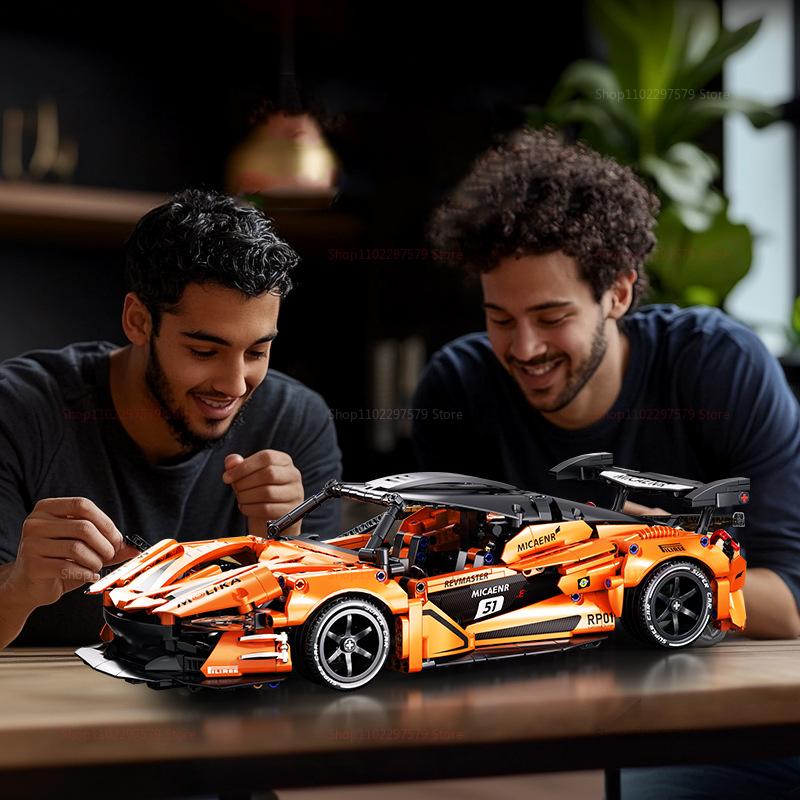 2025 New 1:14 Scale Racing Car 1200PCS RS12 Technical Series Model Sports Car Building Blocks Set Kit STEM Toy Kids Adults Gifts