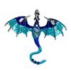 Winged Dragon Brooch Retro Colorful Dragon Brooch Pin Decorative Alloy Lapel Pin Clothes Accessory for Backpack Hats Jackets Decoration