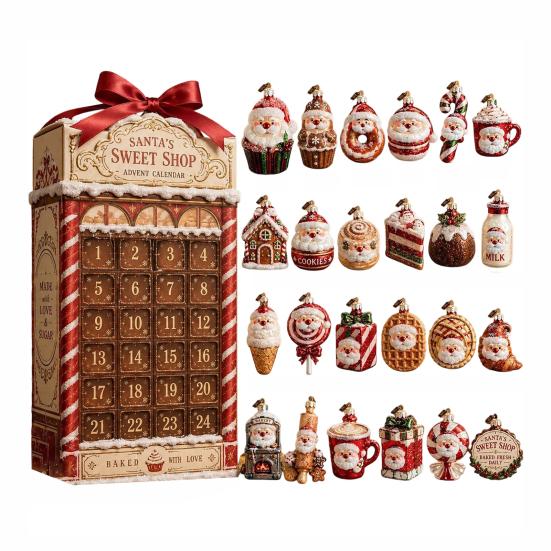 Dekorace odpočítávání do svátku Heritage Akrylový adventní kalendář, Dekorativní závěsná ozdoba, Odolný lehký zahradní blind box pro domácí ložnici a
