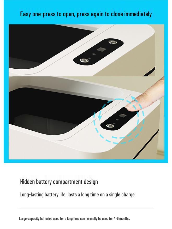 Smart Sensor Narrow Trash Can for Bathroom and Toilet