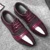 Fashion Former PU Leather Shoes for Men Lace Up Oxfords Wedding Shoes for Male Dress Shoes for Party Zapatos Para Hombre De Vestir