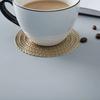 Hollow PVC Bronzing Coaster Table Mat For Coffee Tables Tableware Cup Pads Christmas Decoration Kitchen Accessories