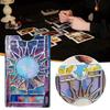 Estojo para Baralho de Tarot Vitral Sol e Lua Místicos Porta-Cartas de Tarot Protetor de Armazenamento de Tarot Feito à Mão para Cartas de Jogar de Tamanho Padrão