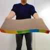 1pc Durable Corrugated Cardboard Cat Scratching Post & Play Mat - Rainbow Colors, Indoor Cat Toy for Play & Claw Maintenance, Cat Interactive Toy