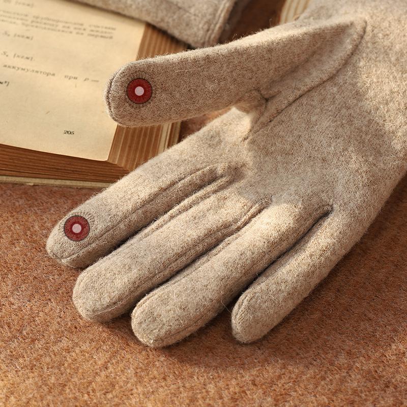 Women's Aesthetic Touchscreen Warm Touchscreen Compatible Cycling Daily Use Party Business Winter Wool Gloves