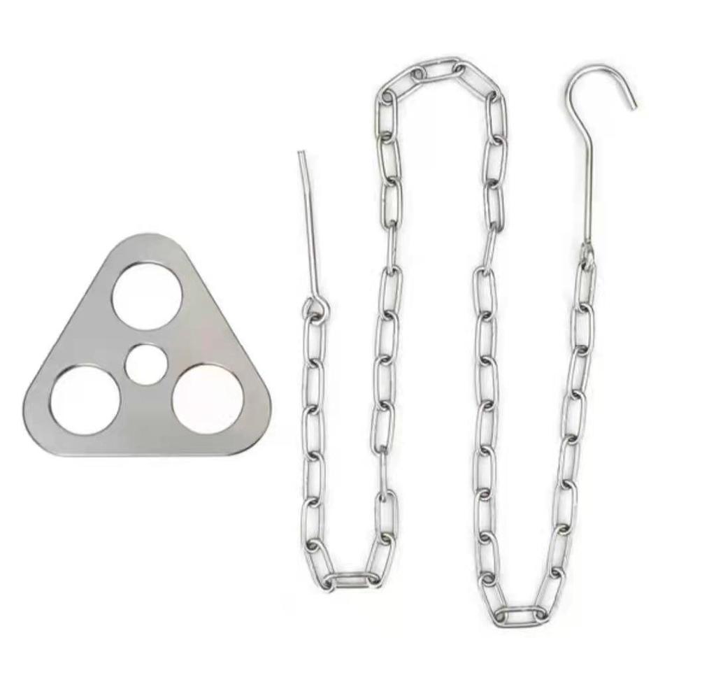 Portable Stainless Steel Folding Tripod for Camping: Outdoor Campfire Stand & Hanging Pot