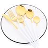 36Pcs Pink Gold Dinnerware Cutlery Set Western Knife Dessert Forks Spoon Flatware Stainless Steel Silverware Kitchen Tableware