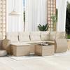 VidaXL Garden Lounge Set with Cushions 7 Pcs, Patio Sofas, Patio Furniture Set, Outdoor Furniture, Beige 3254005