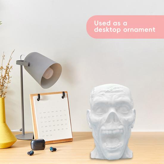 Skull Coffee Mug with Handle White Human Skull Drinking Mug 3D Shaped Novelty Drinkware for Halloween Home Kitchen Decor