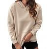 Womens Oversized Hooded Sweatshirt Long Sleeve Solid Color Fleece Lined Casual Top Teens Young Adults