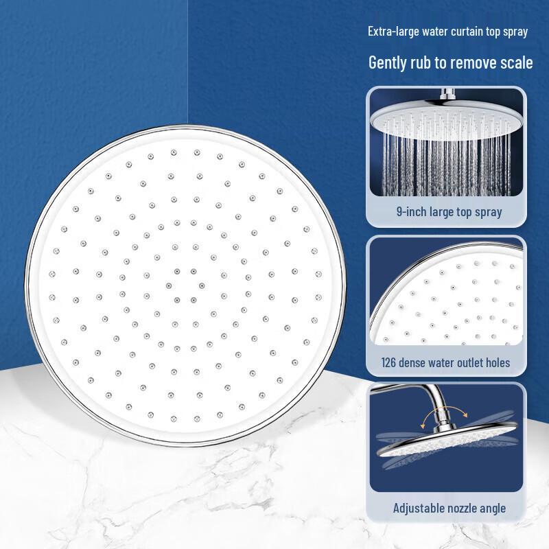 Pressurized Stainless Steel Overhead Shower Head