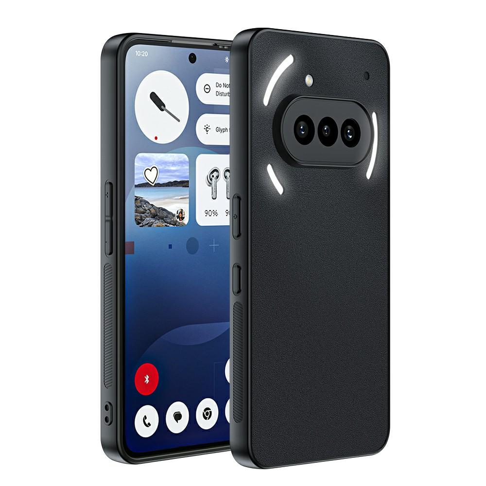 For Nothing Phone (3a) Case PU Leather Coated PC+TPU Anti-Drop Phone Cover