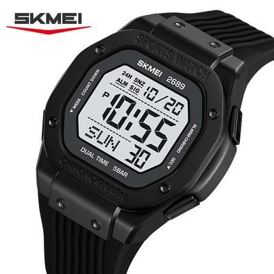 SKMEI 2689 New Casual Men's Electronic Watch Waterproof Calendar Multi Functional Countdown Night Light Sports Outdoor Clock