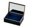 Nakatani Brothers "Yamanaka Lacquer" Small Accessory Box (with Mirror and Velvet) Black, Thousand-Year Cherry Blossom Design 37-2511