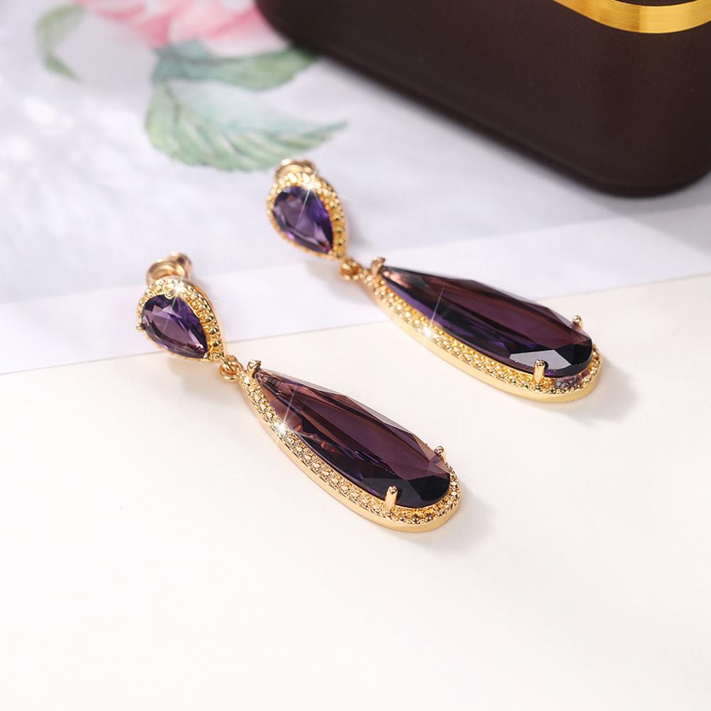 

CAOSHI Stylish Gorgeous Crystal Drop Earrings for Women Luxury Lady Ceremony Party Accessories Graceful Accessories for Female