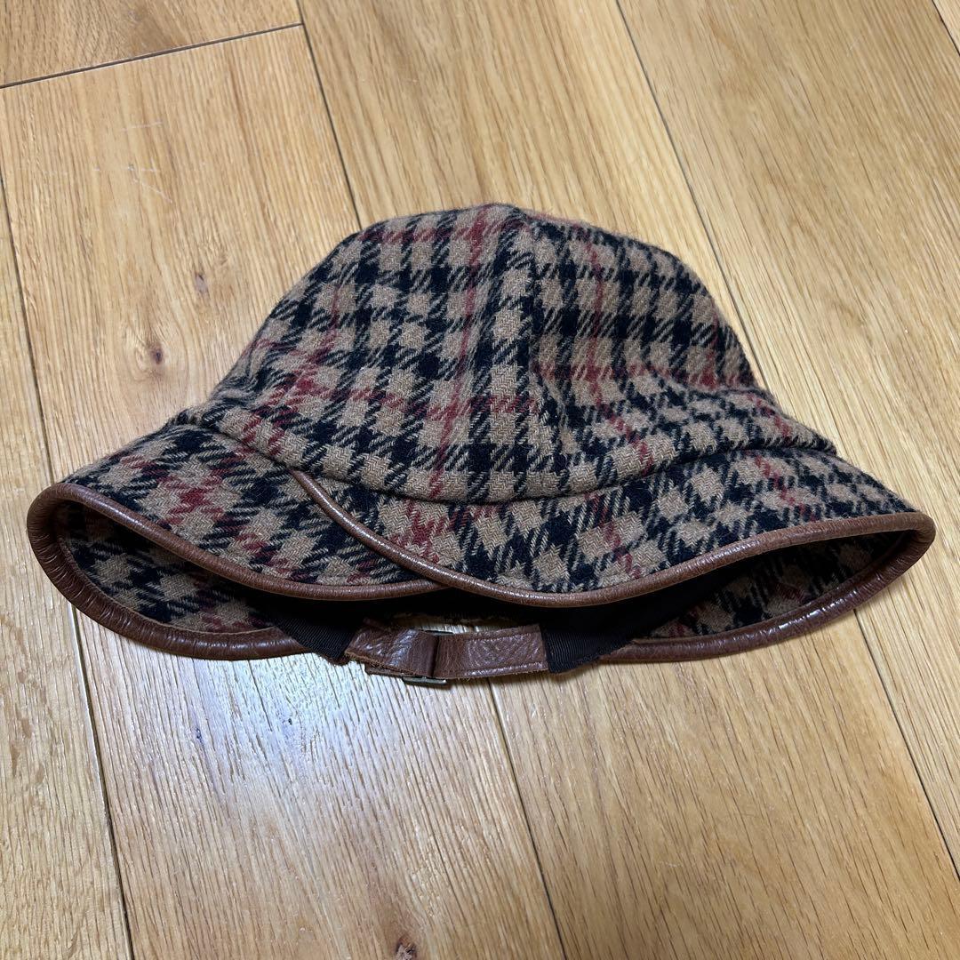 Used CA4LA Hunting Tweed Houndstooth Leather