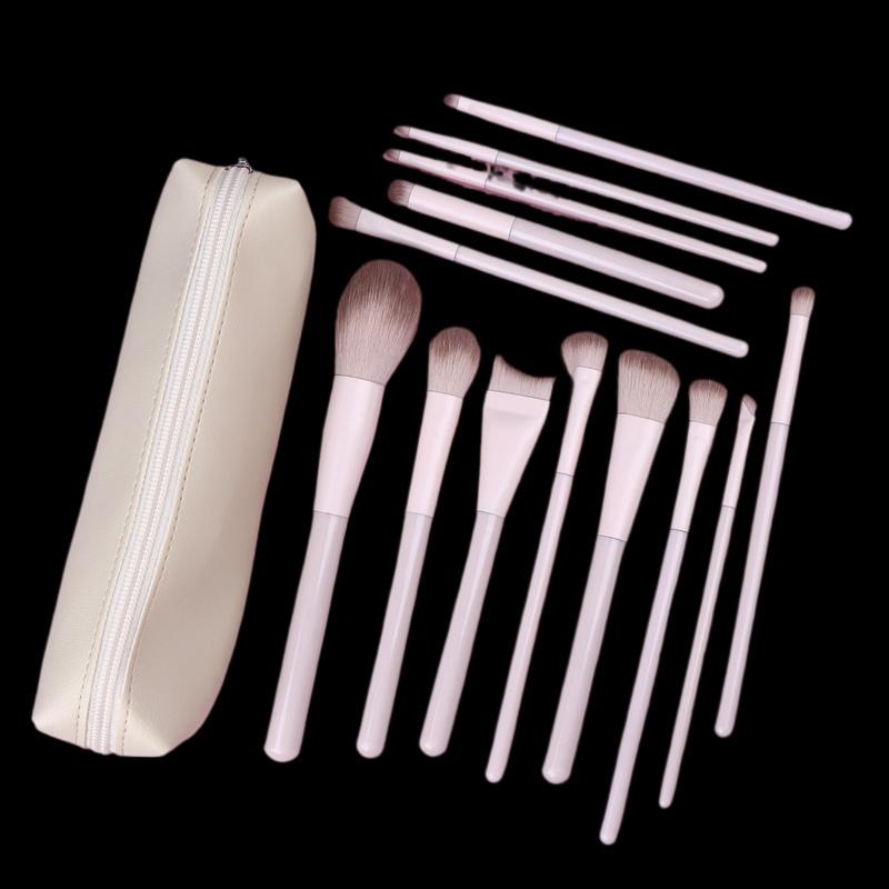 13-Piece Professional Makeup Brush Set, Vegan & Cruelty-Free Synthetic Bristles for Full Face Application, Soft & Durable