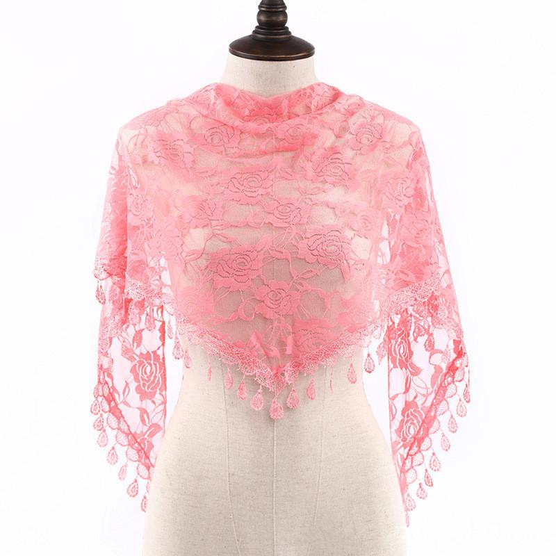 Foulard Femme Fashion Bufandas Women Hijab Triangle Lace Veil Tulle Scarf Shawl Hollow Out Voile Femme Musulman Spring Summer