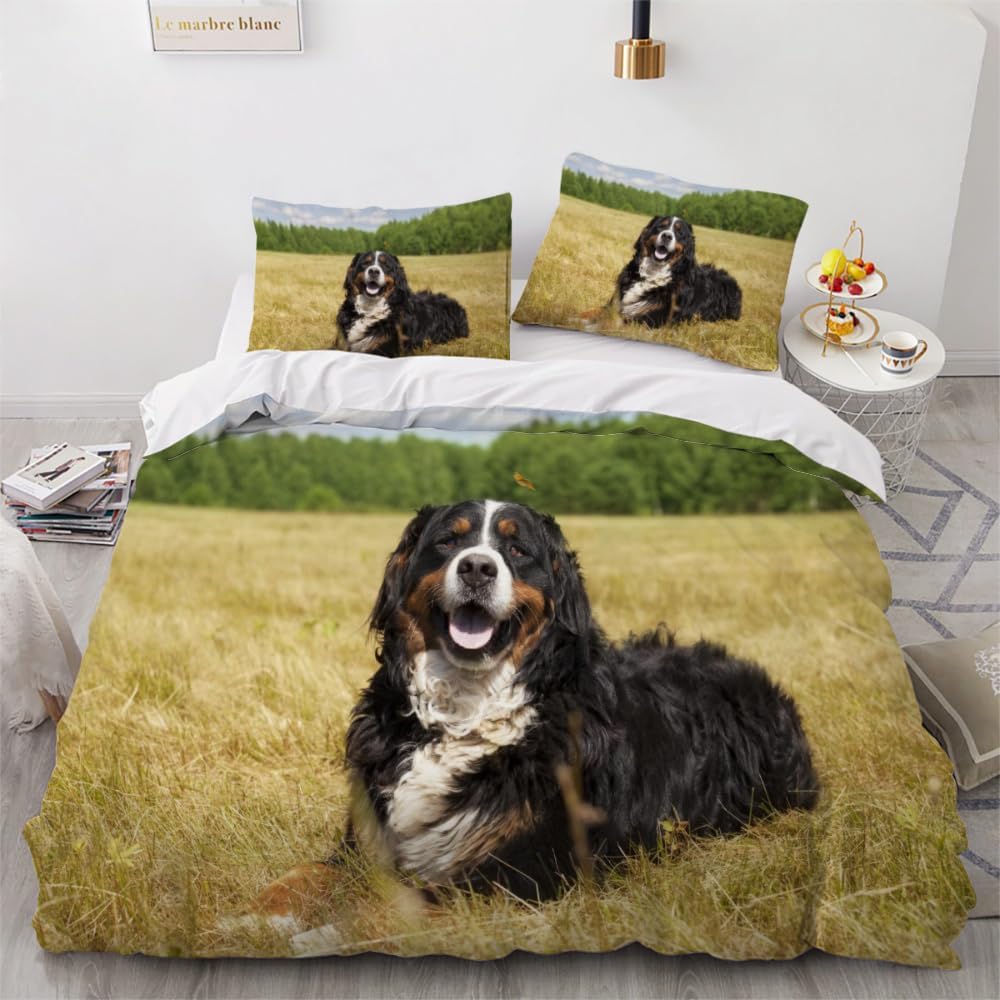Berner Sennenhund Weiche Bettbezug Einzelbett Schöner Haustierhund Bettwäsche Set Für Junge Jungen Junge Mädchen Mikrofaser Schönes Tier Warme Deckenbezug 2/3