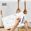 Bathroom Moisture-proof Wall Film 6Pcs Marble Pattern Peel And Stick Backsplash, Waterproof Brick Panels, Self Adhesive Durable Surface Cover
