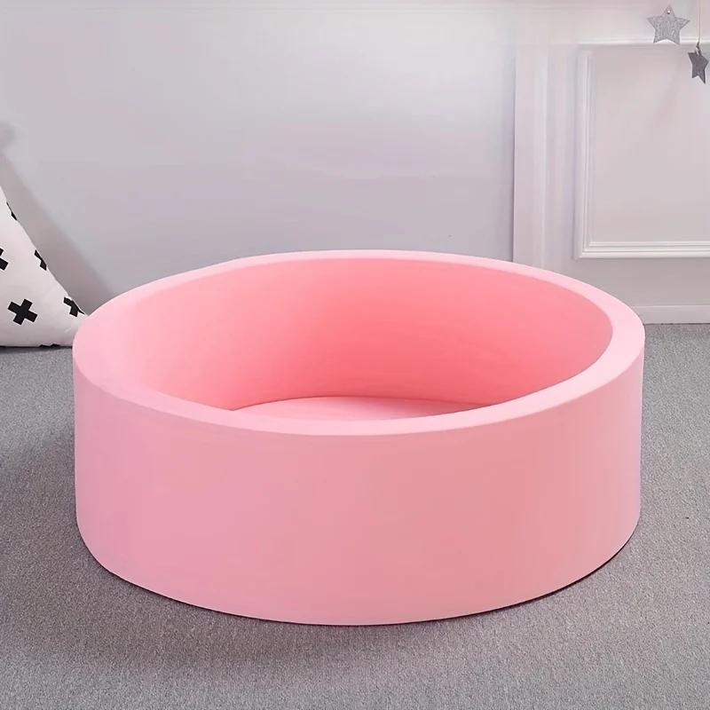 

1 шт. Детский сухой бассейн 89,99 см Большой Мягкий Губка Манеж для игр в помещении с Пузырьковой игровой оградой Складной Хранение Текстурированная ручка Безопасный Нетоксичный розовый