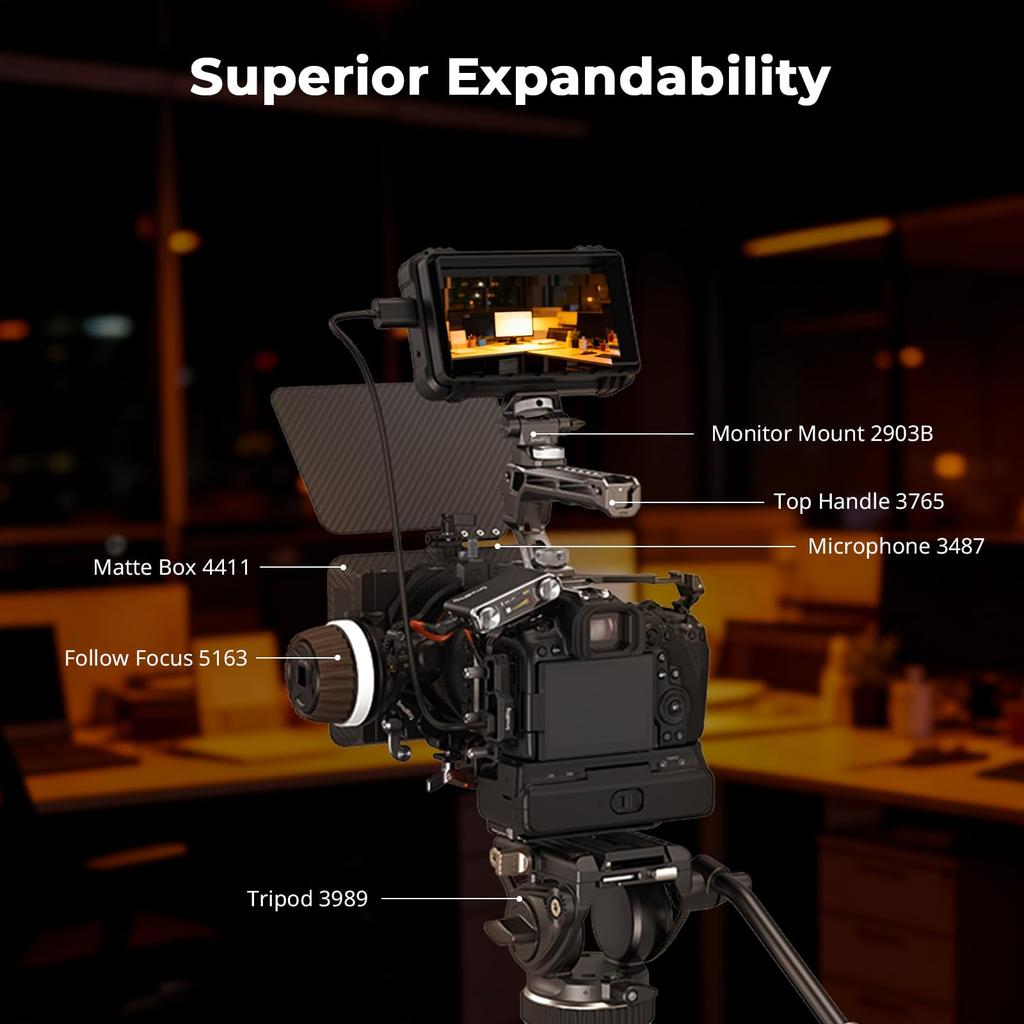 SMALLRIG Camera Cage for Sony Alpha 1 II 9 III with VG-C5 Grip Arca-Swiss Quick Release NATO Rail Cold Shoe ARRI Locating 3888