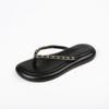Ladies Shoes On Sale  New Fashion Metal Chain Women's Slippers Summer Flat Casual Beach Flip Flops for Women Chaussure Femme