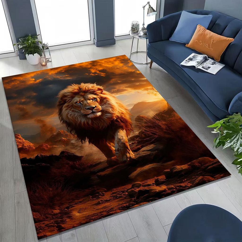 27 Style Wild Animal Lion Beast Cartoon Rug for Bedroom Living Room Sofa Home Doormat Decor, Large Kid Play Non-slip Floor Mat